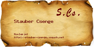 Stauber Csenge névjegykártya